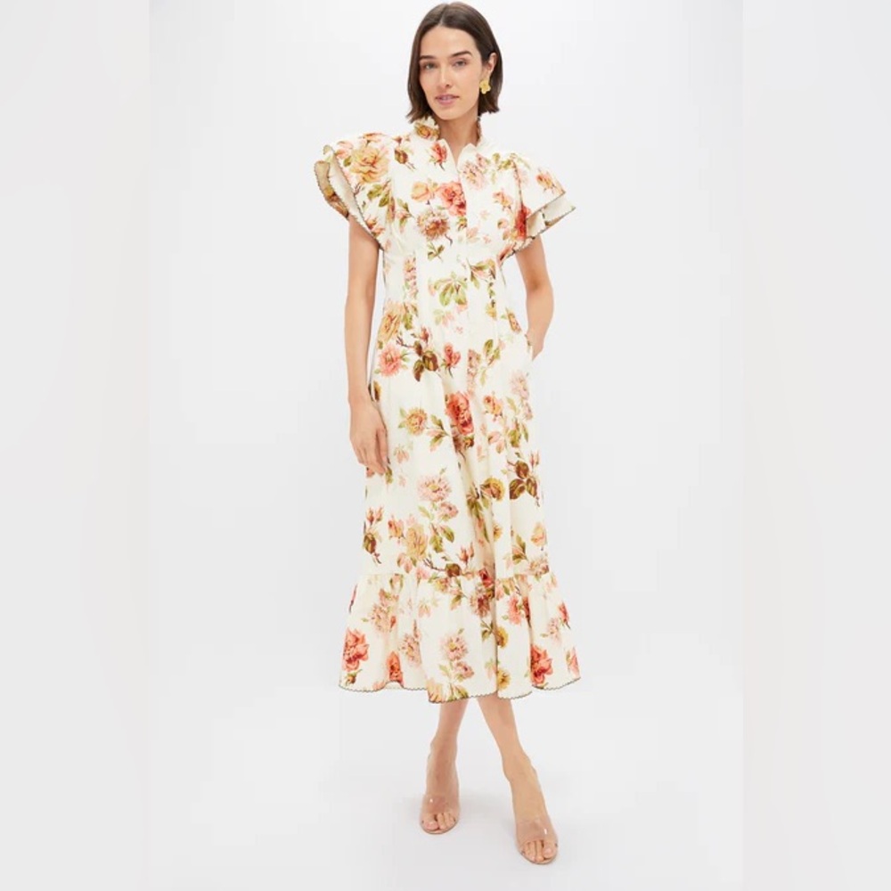 Tuckernuck Cream Floral Midi Dress